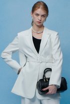 【アルアバイル/allureville】の【LOULOU WILLOUGHBY】NALYA リネンストレッチベルトジャケット ホワイト|ID: prp329100004893771 ipo3291000000036581263