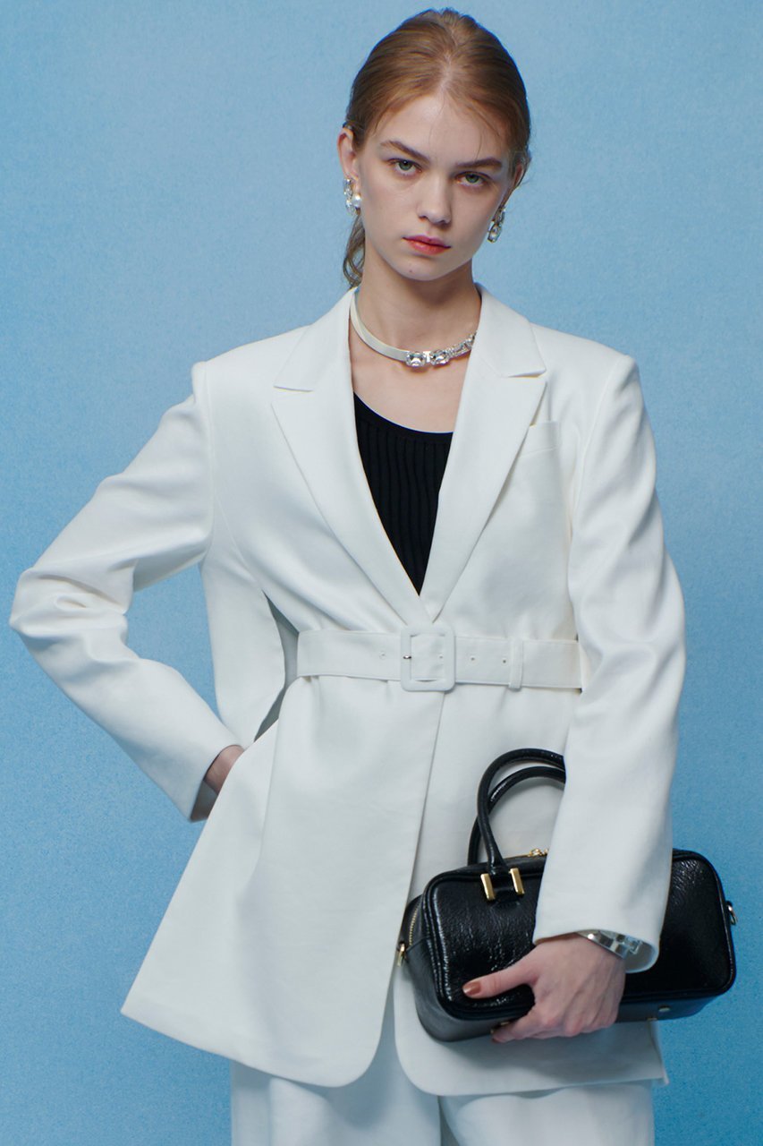 【アルアバイル/allureville】の【LOULOU WILLOUGHBY】NALYA リネンストレッチベルトジャケット インテリア・キッズ・メンズ・レディースファッション・服の通販 founy(ファニー) ファッション Fashion レディースファッション Fashion for Women アウター Coat / Outerwear Collection レディースジャケット・軽アウター Jackets ベルト&ウエストマーク Belts & Waist Accessories ジャケット Jacket, Outerwear スリット Slit, Slit Detail ファブリック Fabric, Textile ロング Long, Long-Length ホワイト|ID: prp329100004893771 ipo3291000000036581263