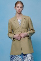 【アルアバイル/allureville】の【LOULOU WILLOUGHBY】NALYA リネンストレッチベルトジャケット ベージュ|ID: prp329100004893771 ipo3291000000036870172