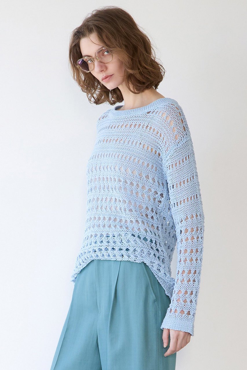 【マルティニーク/martinique】のライトメッシュニット 人気、トレンドファッション・服の通販 founy(ファニー) 　ファッション　Fashion　レディースファッション　Fashion for Women　トップス・カットソー　Cut & Sew Tops　ニット　Knit Tops & Sweaters　カジュアルプルオーバー・ニットトップス　Pullovers & Knit Tops / Casual Pullovers　おすすめ　Recommended / Our Picks　シルク　Silk, 100% Silk　フレア　Flare, Flared　ペーパー　Paper, Kraft Paper　ルーズ　Loose, Oversized　夏　Summer　other-2|ID: prp329100004893809 ipo3291000000036612453