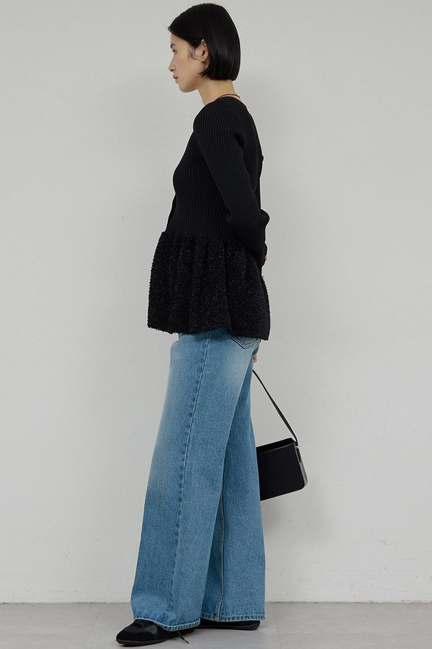 【ガリャルダガランテ/GALLARDAGALANTE】のファンシーペプラムカーデ 人気、トレンドファッション・服の通販 founy(ファニー) 　ファッション　Fashion　レディースファッション　Fashion for Women　トップス・カットソー　Cut & Sew Tops　ニット　Knit Tops & Sweaters　カーディガン・羽織り　Layered Style Cardigans　おすすめ　Recommended / Our Picks　カーディガン　Cardigan, Knitwear　ペプラム　Peplum, Flared Hem　ワイド　Wide, Wide Fit　エレガント 上品　Elegant　other-3|ID: prp329100004893822 ipo3291000000036581575