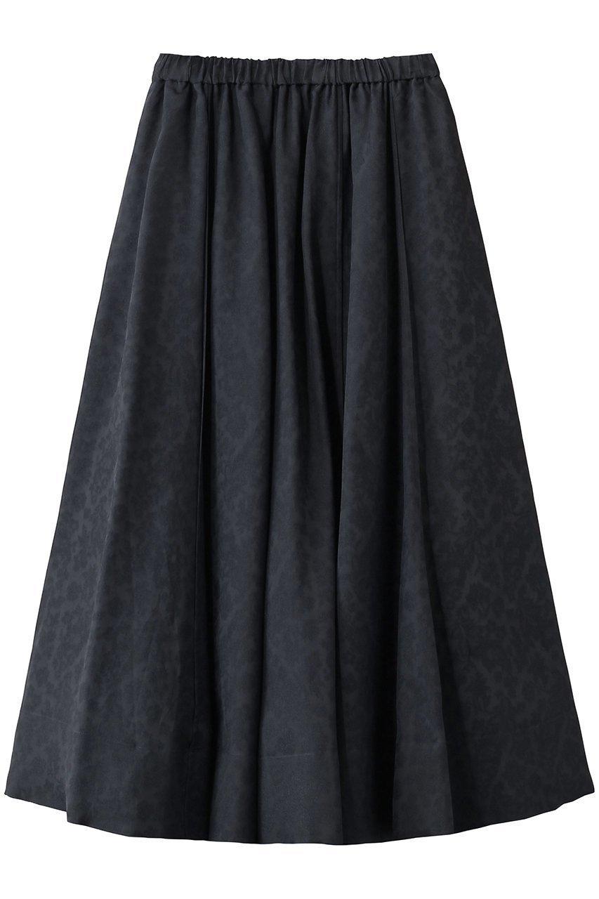 【エブール/ebure】のフラワービスジャカード ギャザースカート インテリア・キッズ・メンズ・レディースファッション・服の通販 founy(ファニー) ファッション Fashion レディースファッション Fashion for Women スカート Skirts なめらか Smooth, Silky Texture ギャザー Gathered, Ruffled ジャカード/ジャガード Jacquard, Woven Pattern スピンドル Spindle, Drawcord ドレープ Drape, Draping Fabric ループ Loop, Loop Knit グレー|ID: prp329100004893832 ipo3291000000036581627