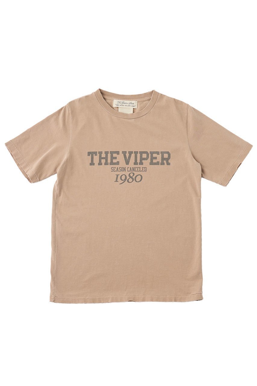 【ザ ストア バイ シー/THE STORE by C】の【REMI RELIEF】【別注】【WEB限定】THE VIPERロゴTシャツ インテリア・キッズ・メンズ・レディースファッション・服の通販 founy(ファニー) 　ファッション　Fashion　レディースファッション　Fashion for Women　トップス・カットソー　Cut & Sew Tops　シャツ・ブラウス・オフィスカジュアル　Elegant Blouses & Button-Ups　ロングTシャツ・Tシャツ　Longline T-Shirts & Tees　カットソー・ベーシックTシャツ　Cut-and-Sewn Tops / Stretch Tees & Basics　カットソー　Cut and Sewn Top　カリフォルニア　California, Cali Style　ショート　Short, Short Length　スリーブ　Sleeve, Long Sleeve / Short Sleeve　ダメージ　Distressed, Destroyed　別注　Limited Edition, Custom Order　半袖　Short Sleeve, Half Sleeve　ブラウン|ID: prp329100004893835 ipo3291000000036581653