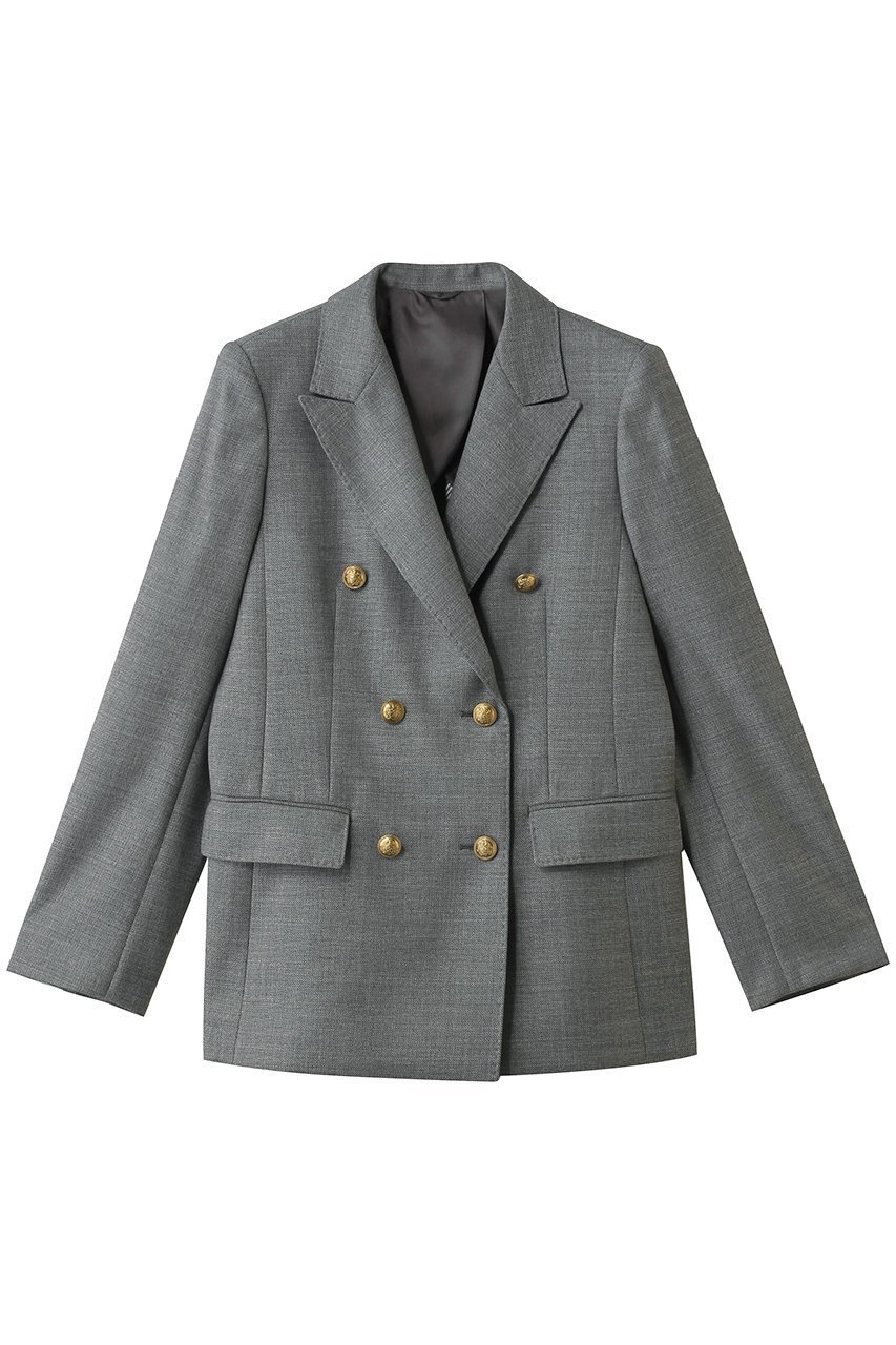 【アナイ/ANAYI】のウールオックスダブルジャケット インテリア・キッズ・メンズ・レディースファッション・服の通販 founy(ファウニー) 　ファッション　Fashion　レディースファッション　Fashion for Women　アウター　Coat / Outerwear Collection　レディースジャケット・軽アウター　Jackets　ジャケット　Jacket, Outerwear　ダブル　Double, Double-Breasted　ポケット　Pocket, Pocket Detail　リュクス　Luxury, Elegant, High-End, Chic　グレー|ID: prp329100004893863 ipo3291000000036960930