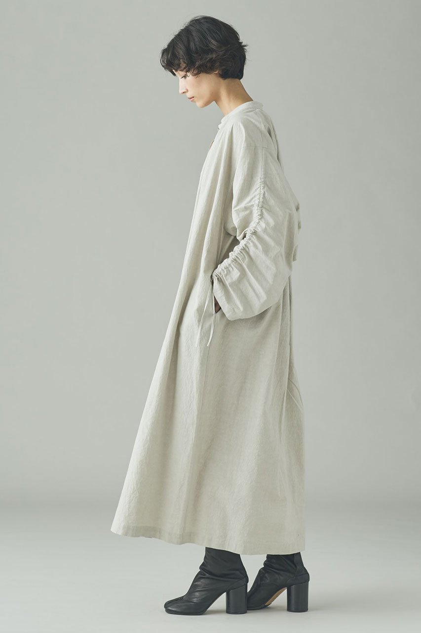 【カレンソロジー/Curensology】のコットンヘンプワンピース 人気、トレンドファッション・服の通販 founy(ファニー) 　ファッション　Fashion　レディースファッション　Fashion for Women　ワンピース　Dresses　チュニック　Tunic Tops & Dresses　おすすめ　Recommended / Our Picks　シャーリング　Shirring, Ruched　タイプライター　Typewriter Fabric, Crisp Cotton　チュニック　Tunic, Long Top　ブラウジング　Blouson Silhouette, Cinched Waist　ロング　Long, Long-Length　ワッシャー　Washer, Crinkled Finish　再入荷　Restock / Back in Stock　吸水　Absorbent, Quick-Dry　other-3|ID: prp329100004893867 ipo3291000000036581898