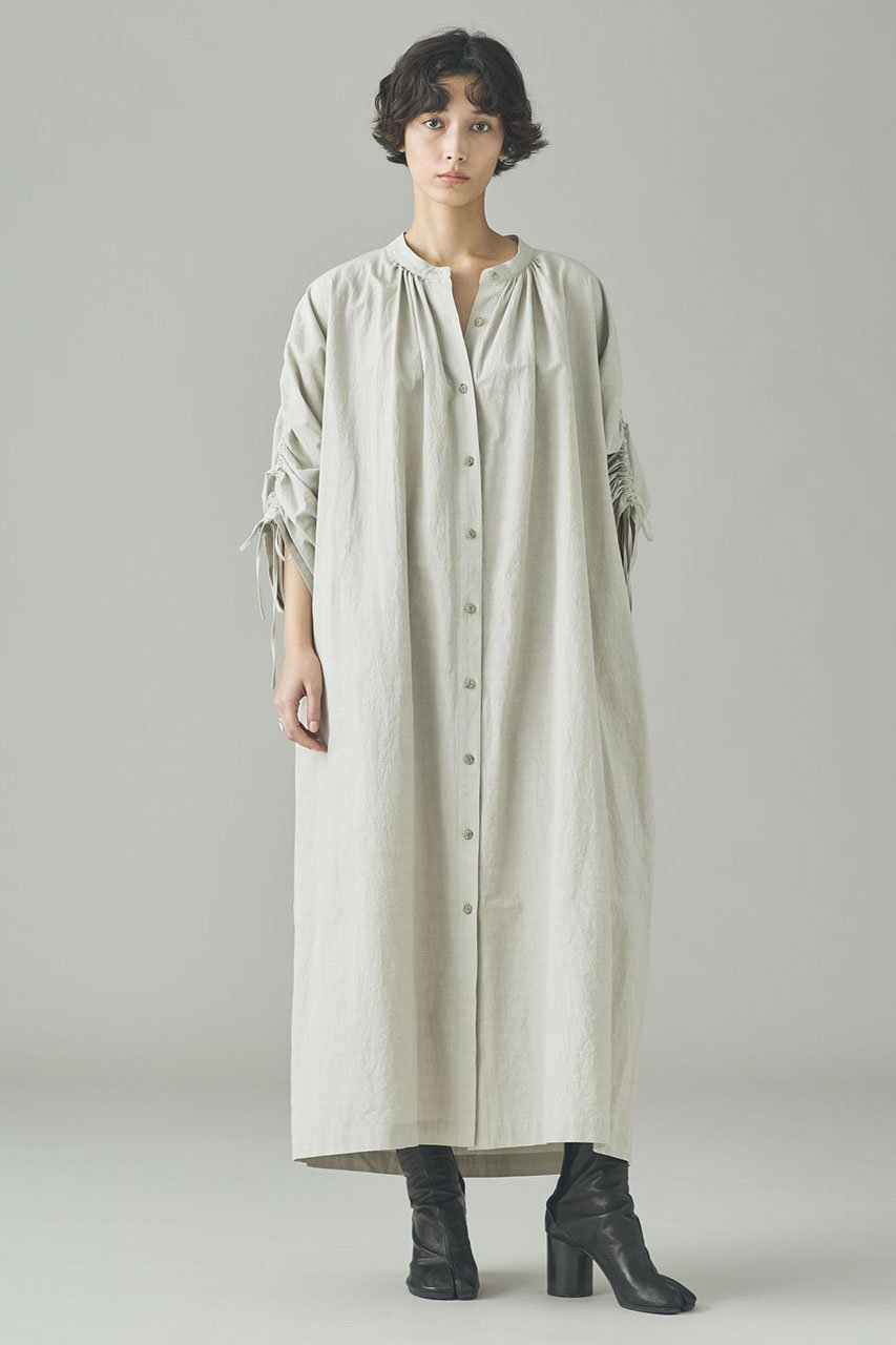 【カレンソロジー/Curensology】のコットンヘンプワンピース 人気、トレンドファッション・服の通販 founy(ファニー) 　ファッション　Fashion　レディースファッション　Fashion for Women　ワンピース　Dresses　チュニック　Tunic Tops & Dresses　おすすめ　Recommended / Our Picks　シャーリング　Shirring, Ruched　タイプライター　Typewriter Fabric, Crisp Cotton　チュニック　Tunic, Long Top　ブラウジング　Blouson Silhouette, Cinched Waist　ロング　Long, Long-Length　ワッシャー　Washer, Crinkled Finish　再入荷　Restock / Back in Stock　吸水　Absorbent, Quick-Dry　other-5|ID: prp329100004893867 ipo3291000000036581900