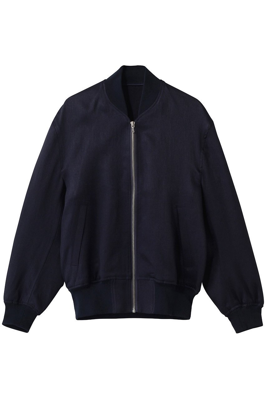 【サイ サイベーシックス/Scye SCYE BASICS】のLinen Sateen ボンバージャケット インテリア・キッズ・メンズ・レディースファッション・服の通販 founy(ファウニー) 　ファッション　Fashion　レディースファッション　Fashion for Women　アウター　Coat / Outerwear Collection　レディースジャケット・軽アウター　Jackets　ブルゾンジャケット・スポーティアウター　Blouson Jackets　なめらか　Smooth, Silky Texture　サテン　Satin, Glossy Fabric　シンプル　Simple, Minimal　ジャケット　Jacket, Outerwear　バランス　Balance, Style Balance　ブルゾン　Blouson, Bomber Jacket　ミリタリー　Military, Army Style　リネン　Linen, Linen Fabric　リラックス　Relax, Relaxed Fit　エレガント 上品　Elegant　ダークネイビー|ID: prp329100004893937 ipo3291000000036953142