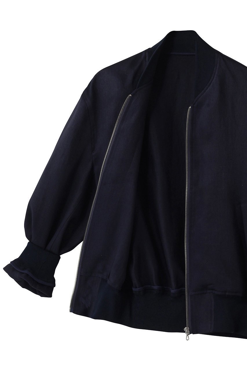 【サイ サイベーシックス/Scye SCYE BASICS】のLinen Sateen ボンバージャケット 大人の最旬トレンドファッション＆コーディネート founy(ファウニー) 　ファッション　Fashion　レディースファッション　Fashion for Women　アウター　Coat / Outerwear Collection　レディースジャケット・軽アウター　Jackets　ブルゾンジャケット・スポーティアウター　Blouson Jackets　なめらか　Smooth, Silky Texture　サテン　Satin, Glossy Fabric　シンプル　Simple, Minimal　ジャケット　Jacket, Outerwear　バランス　Balance, Style Balance　ブルゾン　Blouson, Bomber Jacket　ミリタリー　Military, Army Style　リネン　Linen, Linen Fabric　リラックス　Relax, Relaxed Fit　エレガント 上品　Elegant　other-6|ID: prp329100004893937 ipo3291000000036953150