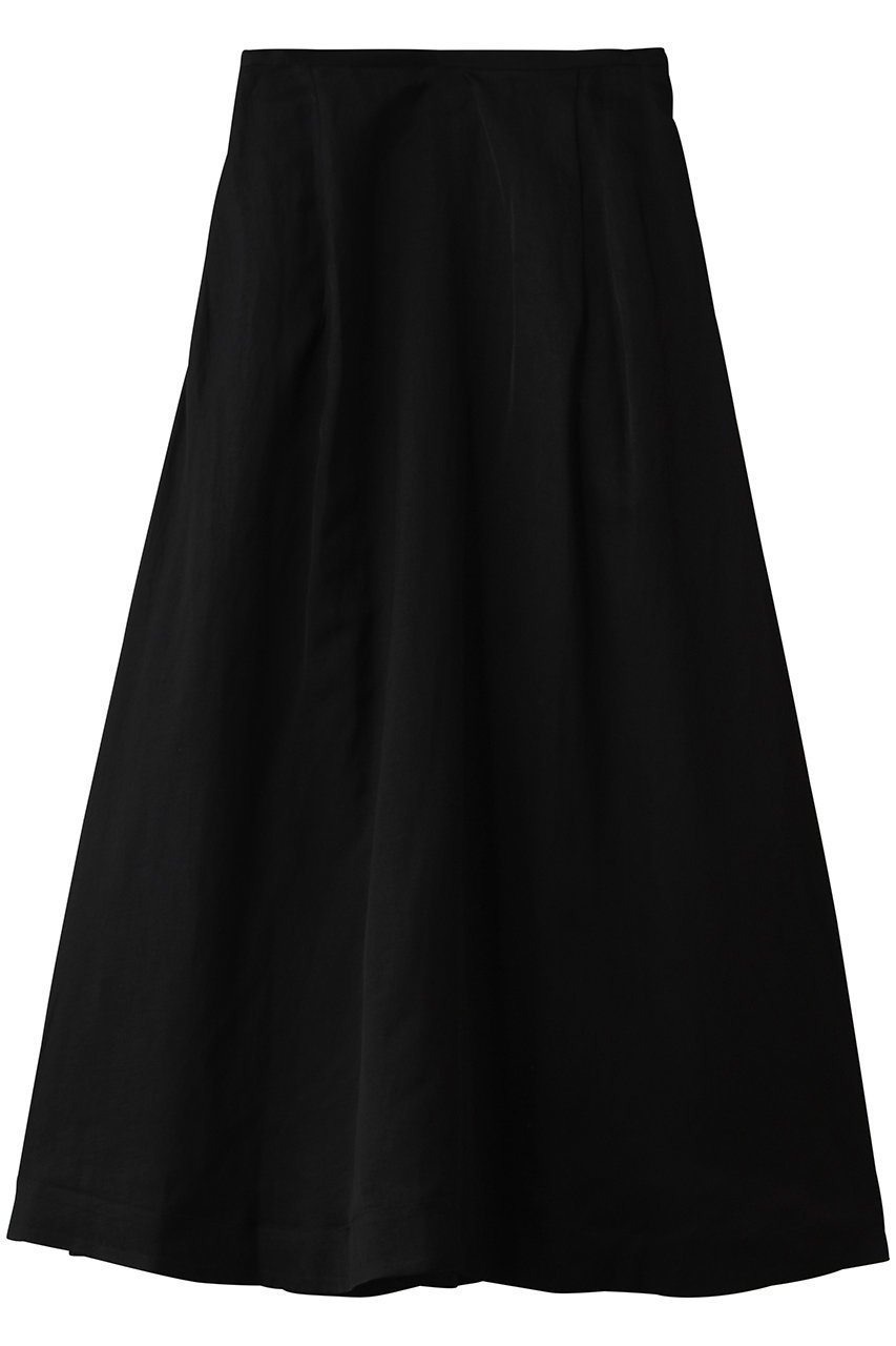 【ハー/HER.】のVis/Liフレアスカート インテリア・キッズ・メンズ・レディースファッション・服の通販 founy(ファウニー) 　ファッション　Fashion　レディースファッション　Fashion for Women　スカート　Skirts　Aライン・フレアスカート　A-Line & Flared Skirts　ロングスカート　Long Skirts / Maxi & Midi Skirts　エレガント 上品　Elegant　ツイル　Twist, Twisted Detail　フレア　Flare, Flared　ミックス　Mix, Mixed Style　リネン　Linen, Linen Fabric　ロング　Long, Long-Length　ブラック|ID: prp329100004893952 ipo3291000000036582443