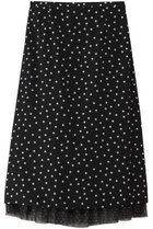 【ティアラ/Tiara】のドットプリントフリルスカート ブラック×ホワイト|ID: prp329100004893963 ipo3291000000036582540