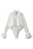 【メゾンスペシャル/MAISON SPECIAL】のRuffle Shirt Bodysuit/ラッフルシャツボディスーツ 人気、トレンドファッション・服の通販 founy(ファニー) ファッション Fashion レディースファッション Fashion for Women トップス・カットソー Cut & Sew Tops シャツ・ブラウス・オフィスカジュアル Elegant Blouses & Button-Ups ロングTシャツ・Tシャツ Longline T-Shirts & Tees カットソー・ベーシックTシャツ Cut-and-Sewn Tops / Stretch Tees & Basics スリーブ Sleeve, Long Sleeve / Short Sleeve スーツ Suit, Formalwear フリル Frill, Ruffle ロング Long, Long-Length thumbnail WHT(ホワイト)|ID: prp329100004893976 ipo3291000000036582657