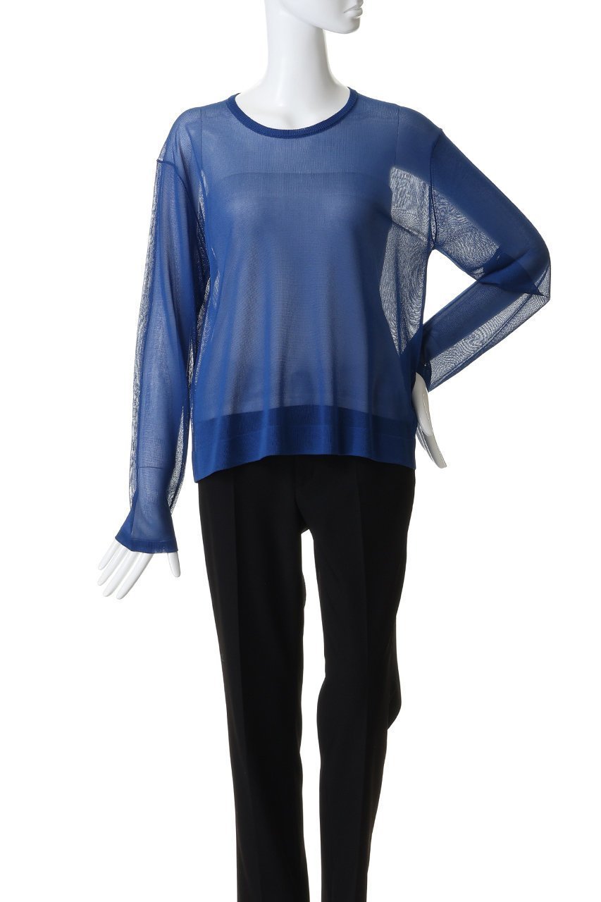 【ミズイロ インド/mizuiro ind】のsheer crew neck P/O プルオーバー 大人の最旬トレンドファッション＆コーディネート founy(ファウニー) 　ファッション　Fashion　レディースファッション　Fashion for Women　トップス・カットソー　Cut & Sew Tops　ニット　Knit Tops & Sweaters　カジュアルプルオーバー・ニットトップス　Pullovers & Knit Tops / Casual Pullovers　なめらか　Smooth, Silky Texture　インナー　Innerwear　シアー　Sheer, See-Through　ロング　Long, Long-Length　今季　This Season, Current Season　夏　Summer　other-2|ID: prp329100004893977 ipo3291000000036900913