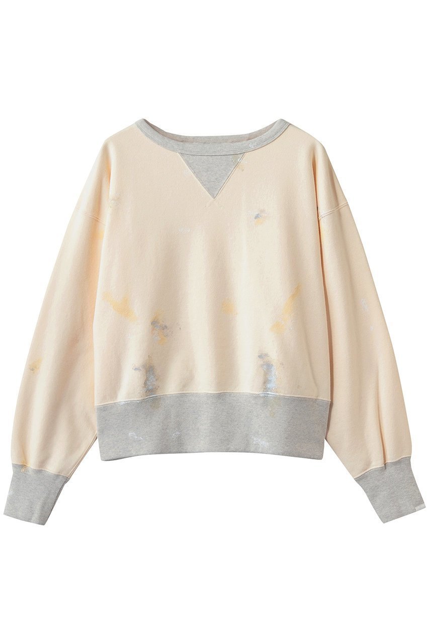 【オブラダ/Oblada】のペイント W GAZETTE スウェット インテリア・キッズ・メンズ・レディースファッション・服の通販 founy(ファニー) ファッション Fashion レディースファッション Fashion for Women トップス・カットソー Cut & Sew Tops シャツ・ブラウス・オフィスカジュアル Elegant Blouses & Button-Ups レディースパーカー・カジュアルフーディー Casual Hoodies & Sweatshirts ロングTシャツ・Tシャツ Longline T-Shirts & Tees スウェット・クルーネックトップス Sweatshirts & Crewnecks / Relaxed Fit Sweat Tops カットソー・ベーシックTシャツ Cut-and-Sewn Tops / Stretch Tees & Basics スウェット / スエット Sweatshirt, Sweatwear アイボリー|ID: prp329100004893986 ipo3291000000036582739