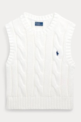 【ラルフローレン/RALPH LAUREN】の【POLO RALPH LAUREN】ケーブルニット コットン クロップド ベスト 人気、トレンドファッション・服の通販 founy(ファニー) ファッション Fashion レディースファッション Fashion for Women トップス・カットソー Cut & Sew Tops ニット Knit Tops & Sweaters ベスト&ジレ / 重ね着スタイル Vests & Gilets カジュアルプルオーバー・ニットトップス Pullovers & Knit Tops / Casual Pullovers クロップド Cropped, Short Length スリム Slim, Slim Fit バランス Balance, Style Balance フィット Fit, Slim Fit ベスト Vest, Waistcoat モダン Modern, Contemporary |ID:prp329100004894006