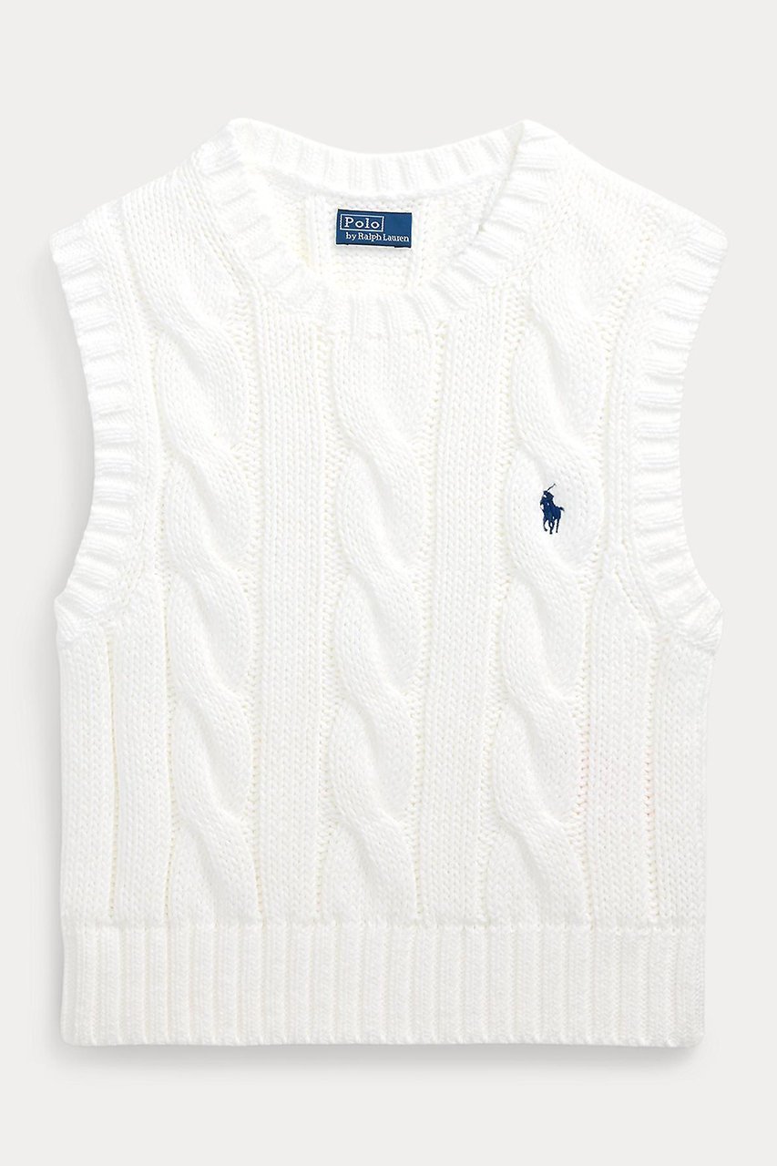 【ラルフローレン/RALPH LAUREN】の【POLO RALPH LAUREN】ケーブルニット コットン クロップド ベスト 人気、トレンドファッション・服の通販 founy(ファニー) 　ファッション　Fashion　レディースファッション　Fashion for Women　トップス・カットソー　Cut & Sew Tops　ニット　Knit Tops & Sweaters　ベスト&ジレ / 重ね着スタイル　Vests & Gilets　カジュアルプルオーバー・ニットトップス　Pullovers & Knit Tops / Casual Pullovers　クロップド　Cropped, Short Length　スリム　Slim, Slim Fit　バランス　Balance, Style Balance　フィット　Fit, Slim Fit　ベスト　Vest, Waistcoat　モダン　Modern, Contemporary　 other-1|ID: prp329100004894006 ipo3291000000036893121