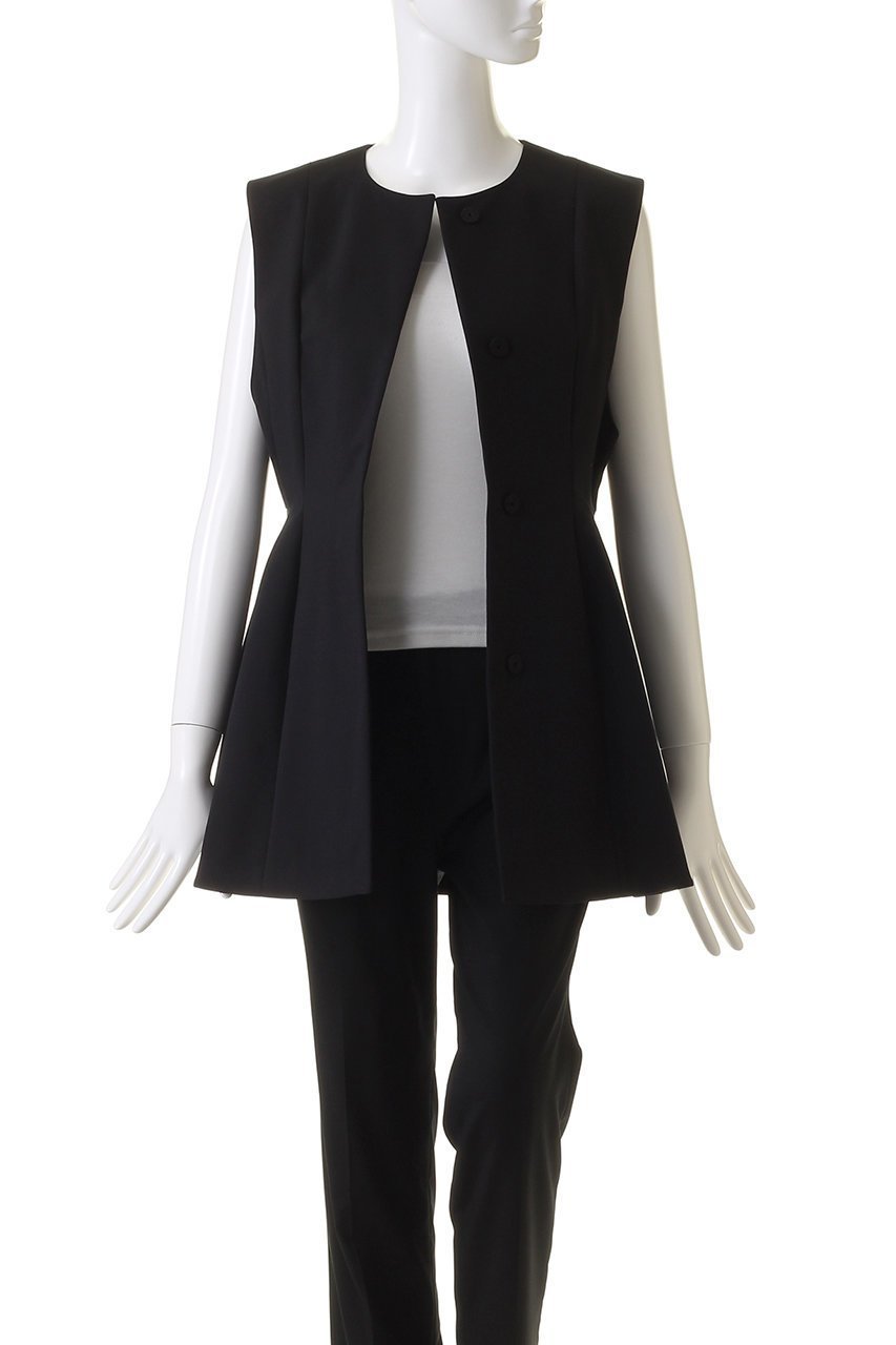 【ル フィル/LE PHIL】のダブルクロスペプラムジレ 人気、トレンドファッション・服の通販 founy(ファニー) 　ファッション　Fashion　レディースファッション　Fashion for Women　アウター　Coat / Outerwear Collection　レディースジャケット・軽アウター　Jackets　インナー　Innerwear　コンパクト　Compact, Small Size　ジャケット　Jacket, Outerwear　ストレッチ　Stretch, Stretchy Fabric　ノースリーブ　Sleeveless, No-Sleeve　パターン　Pattern, Design Print　フォルム　Silhouette, Form　ベスト　Vest, Waistcoat　other-7|ID: prp329100004894017 ipo3291000000036583012