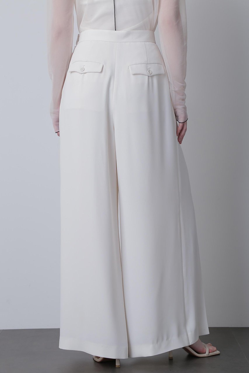 【ヒューエルミュージアム/hueLe Museum】の【STUMBLY】Pleated Wide Pants 人気、トレンドファッション・服の通販 founy(ファニー) 　ファッション　Fashion　レディースファッション　Fashion for Women　パンツ　Pants & Trousers　キャミソール　Camisole, Spaghetti Strap Top　サテン　Satin, Glossy Fabric　シンプル　Simple, Minimal　ジャケット　Jacket, Outerwear　ドレープ　Drape, Draping Fabric　フラップ　Flap, Flap Pocket　フランス　France, French　プリーツ　Pleats, Pleated　マニッシュ　Mannish, Boyish　ミリタリー　Military, Army Style　モダン　Modern, Contemporary　ワイド　Wide, Wide Fit　other-4|ID: prp329100004894022 ipo3291000000036612659