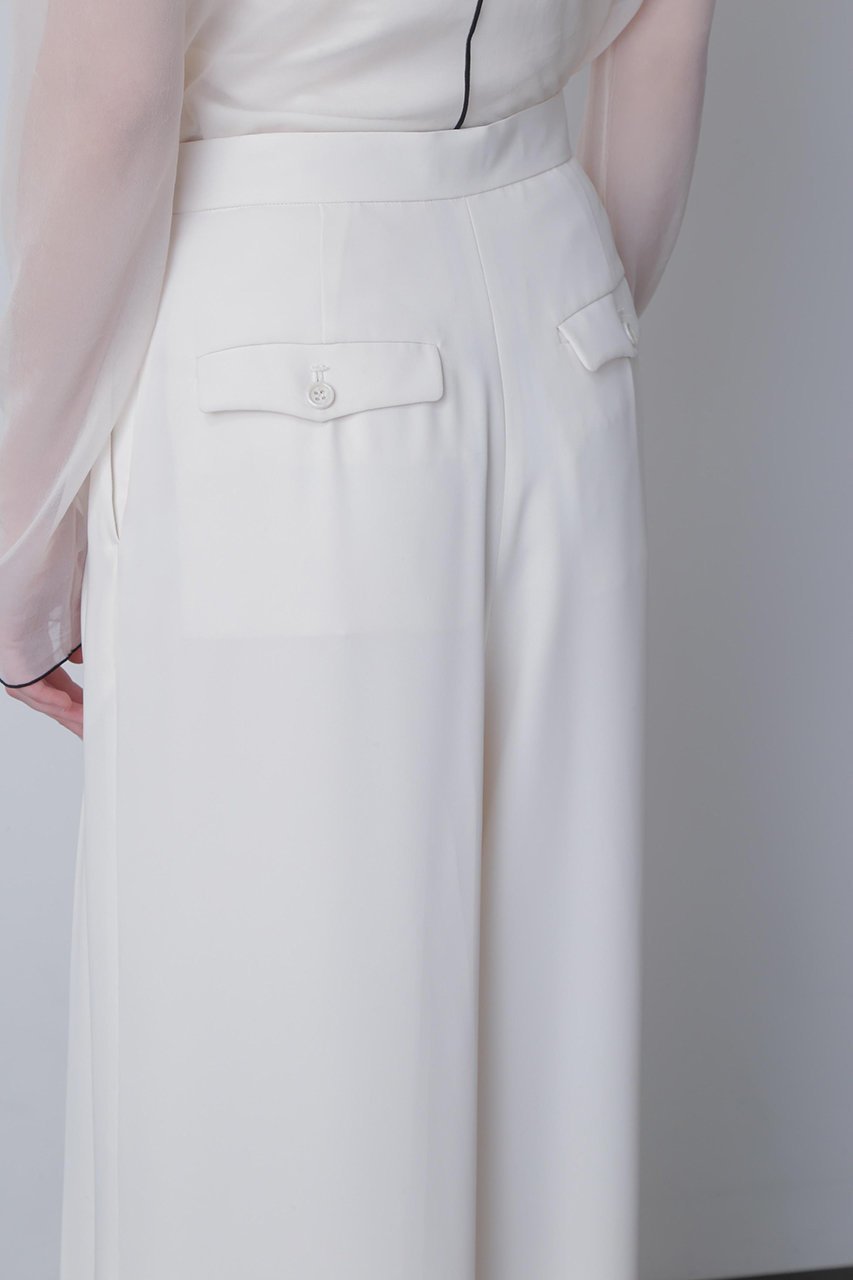 【ヒューエルミュージアム/hueLe Museum】の【STUMBLY】Pleated Wide Pants 人気、トレンドファッション・服の通販 founy(ファニー) 　ファッション　Fashion　レディースファッション　Fashion for Women　パンツ　Pants & Trousers　キャミソール　Camisole, Spaghetti Strap Top　サテン　Satin, Glossy Fabric　シンプル　Simple, Minimal　ジャケット　Jacket, Outerwear　ドレープ　Drape, Draping Fabric　フラップ　Flap, Flap Pocket　フランス　France, French　プリーツ　Pleats, Pleated　マニッシュ　Mannish, Boyish　ミリタリー　Military, Army Style　モダン　Modern, Contemporary　ワイド　Wide, Wide Fit　other-5|ID: prp329100004894022 ipo3291000000036612660