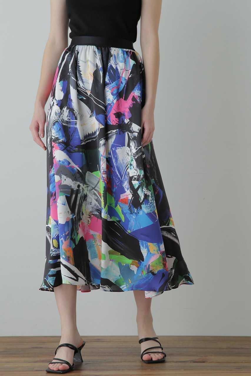 【ヒューエルミュージアム/hueLe Museum】の【STUMBLY】Printed Flare Skirt 大人の最旬トレンドファッション＆コーディネート founy(ファウニー) 　ファッション　Fashion　レディースファッション　Fashion for Women　スカート　Skirts　ロングスカート　Long Skirts / Maxi & Midi Skirts　ギャザー　Gathered, Ruffled　フレア　Flare, Flared　プリント　Print, Printed Pattern　ロング　Long, Long-Length　other-3|ID: prp329100004894023 ipo3291000000037238194