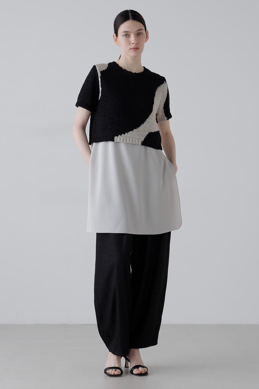 【アドーア/ADORE】のテープインターシャニット 人気、トレンドファッション・服の通販 founy(ファニー) 　ファッション　Fashion　レディースファッション　Fashion for Women　トップス・カットソー　Cut & Sew Tops　ニット　Knit Tops & Sweaters　カジュアルプルオーバー・ニットトップス　Pullovers & Knit Tops / Casual Pullovers　インナー　Innerwear　ショート　Short, Short Length　other-2|ID: prp329100004894028 ipo3291000000036583096