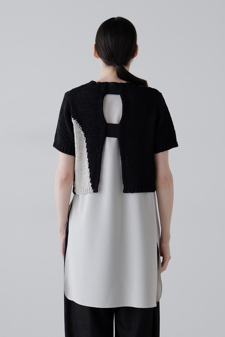 【アドーア/ADORE】のテープインターシャニット 人気、トレンドファッション・服の通販 founy(ファニー) 　ファッション　Fashion　レディースファッション　Fashion for Women　トップス・カットソー　Cut & Sew Tops　ニット　Knit Tops & Sweaters　カジュアルプルオーバー・ニットトップス　Pullovers & Knit Tops / Casual Pullovers　インナー　Innerwear　ショート　Short, Short Length　other-3|ID: prp329100004894028 ipo3291000000036583097