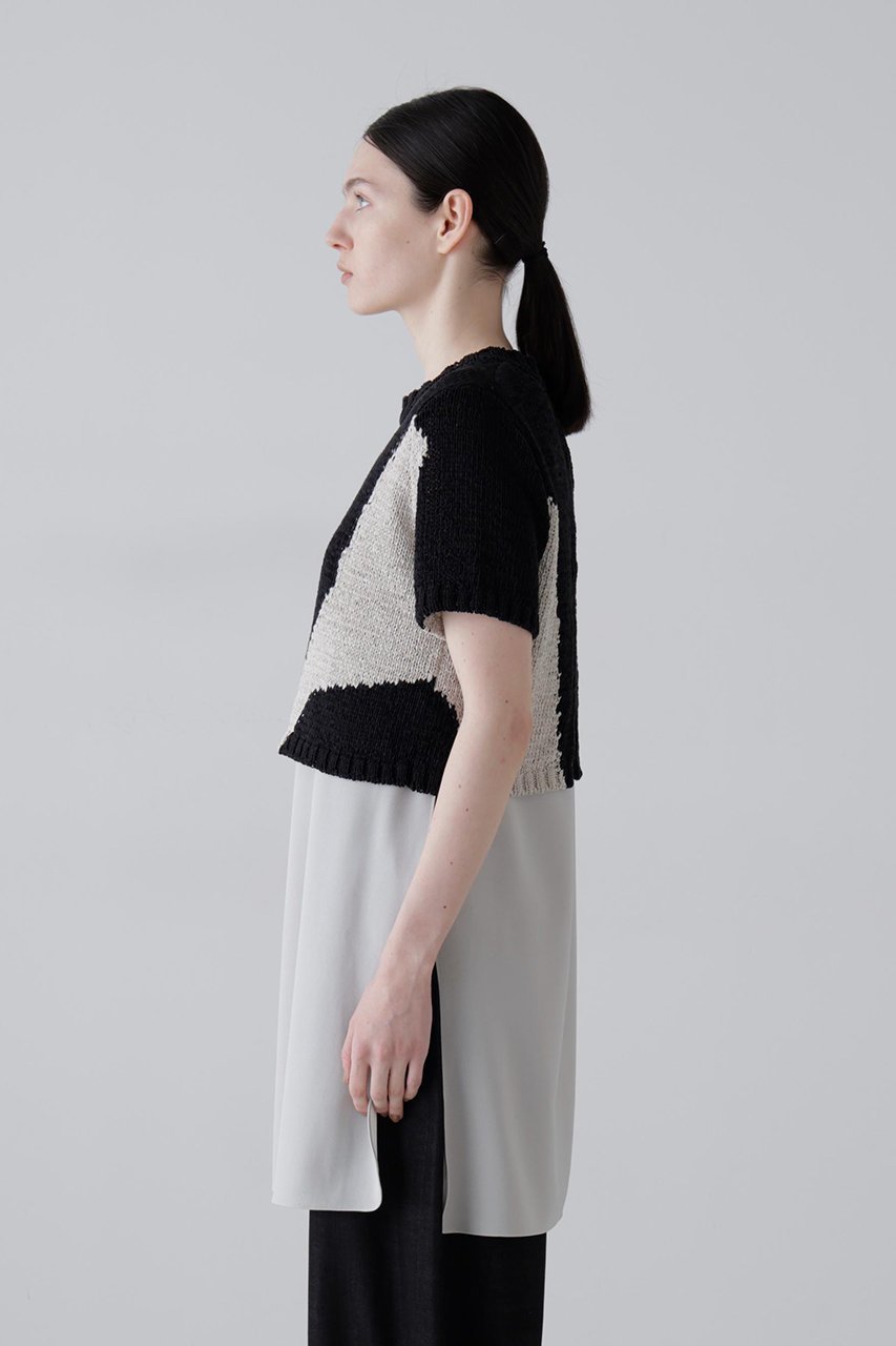 【アドーア/ADORE】のテープインターシャニット 人気、トレンドファッション・服の通販 founy(ファニー) 　ファッション　Fashion　レディースファッション　Fashion for Women　トップス・カットソー　Cut & Sew Tops　ニット　Knit Tops & Sweaters　カジュアルプルオーバー・ニットトップス　Pullovers & Knit Tops / Casual Pullovers　インナー　Innerwear　ショート　Short, Short Length　other-4|ID: prp329100004894028 ipo3291000000036583098