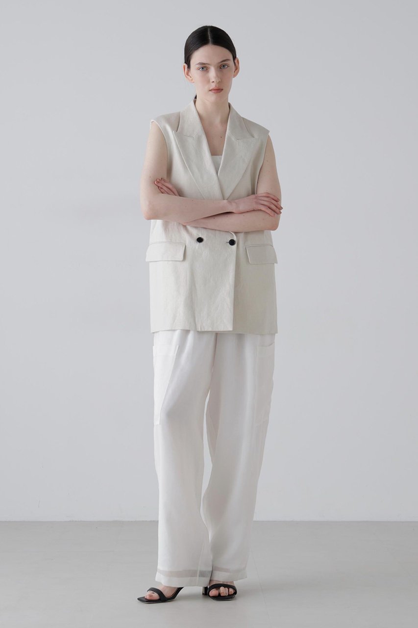 【アドーア/ADORE】のソフトオーガンジーパンツ インテリア・キッズ・メンズ・レディースファッション・服の通販 founy(ファニー) 　ファッション　Fashion　レディースファッション　Fashion for Women　パンツ　Pants & Trousers　おすすめ　Recommended / Our Picks　オーガンジー　Organza Fabric　カーゴパンツ　Cargo Pants, Utility Pants　シアー　Sheer, See-Through　セットアップ　Set-Up, Coordinated Outfit　トレンド　Trend, Trending Now　新作・新入荷　New Arrivals / New In　ホワイト|ID: prp329100004894034 ipo3291000000036583145