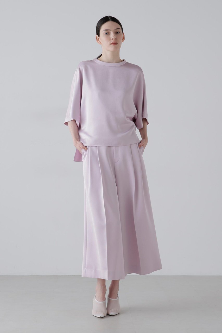 【アドーア/ADORE】のラスターサテンブラウス 人気、トレンドファッション・服の通販 founy(ファニー) 　ファッション　Fashion　レディースファッション　Fashion for Women　トップス・カットソー　Cut & Sew Tops　シャツ・ブラウス・オフィスカジュアル　Elegant Blouses & Button-Ups　おすすめ　Recommended / Our Picks　なめらか　Smooth, Silky Texture　サテン　Satin, Glossy Fabric　ショート　Short, Short Length　スリーブ　Sleeve, Long Sleeve / Short Sleeve　セットアップ　Set-Up, Coordinated Outfit　ルーズ　Loose, Oversized　エレガント 上品　Elegant　other-2|ID: prp329100004894037 ipo3291000000036583168