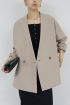 【ガリャルダガランテ/GALLARDAGALANTE】のジャージードルマンジャケット 人気、トレンドファッション・服の通販 founy(ファニー) ファッション Fashion レディースファッション Fashion for Women アウター Coat / Outerwear Collection レディースジャケット・軽アウター Jackets カーディガン Cardigan, Knitwear ジャケット Jacket, Outerwear デニム Denim, Jeans Material 再入荷 Restock / Back in Stock 楽ちん Easy Fit, Comfortable thumbnail グレージュ|ID: prp329100004894047 ipo3291000000036583252