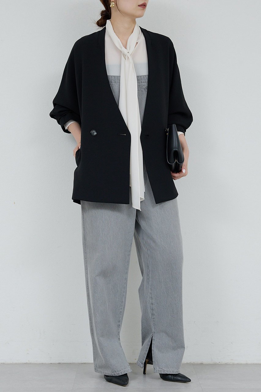 【ガリャルダガランテ/GALLARDAGALANTE】のジャージードルマンジャケット 人気、トレンドファッション・服の通販 founy(ファニー) 　ファッション　Fashion　レディースファッション　Fashion for Women　アウター　Coat / Outerwear Collection　レディースジャケット・軽アウター　Jackets　カーディガン　Cardigan, Knitwear　ジャケット　Jacket, Outerwear　デニム　Denim, Jeans Material　再入荷　Restock / Back in Stock　楽ちん　Easy Fit, Comfortable　other-2|ID: prp329100004894047 ipo3291000000036612717