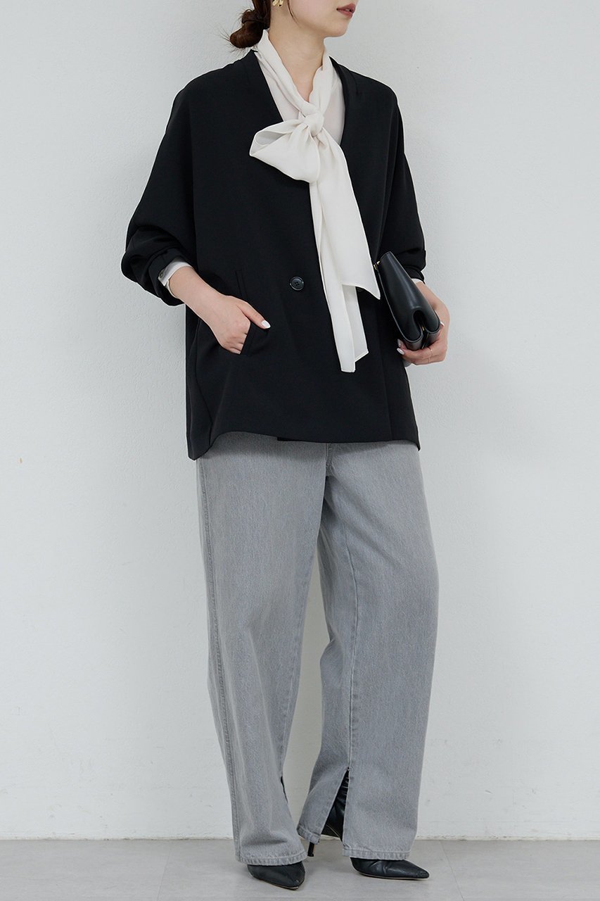 【ガリャルダガランテ/GALLARDAGALANTE】のジャージードルマンジャケット 人気、トレンドファッション・服の通販 founy(ファニー) 　ファッション　Fashion　レディースファッション　Fashion for Women　アウター　Coat / Outerwear Collection　レディースジャケット・軽アウター　Jackets　カーディガン　Cardigan, Knitwear　ジャケット　Jacket, Outerwear　デニム　Denim, Jeans Material　再入荷　Restock / Back in Stock　楽ちん　Easy Fit, Comfortable　other-3|ID: prp329100004894047 ipo3291000000036612719