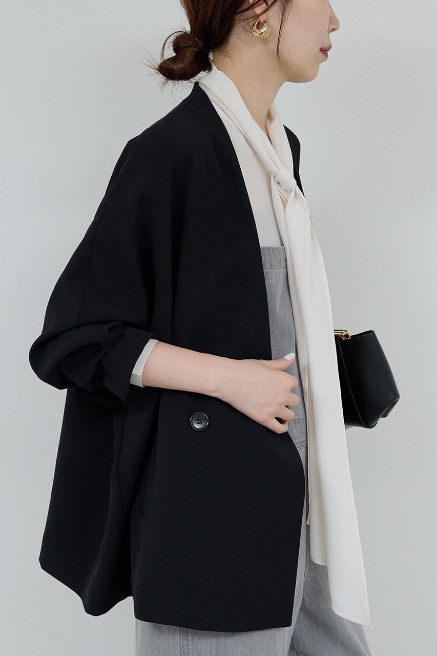 【ガリャルダガランテ/GALLARDAGALANTE】のジャージードルマンジャケット 人気、トレンドファッション・服の通販 founy(ファニー) 　ファッション　Fashion　レディースファッション　Fashion for Women　アウター　Coat / Outerwear Collection　レディースジャケット・軽アウター　Jackets　カーディガン　Cardigan, Knitwear　ジャケット　Jacket, Outerwear　デニム　Denim, Jeans Material　再入荷　Restock / Back in Stock　楽ちん　Easy Fit, Comfortable　other-7|ID: prp329100004894047 ipo3291000000036612728