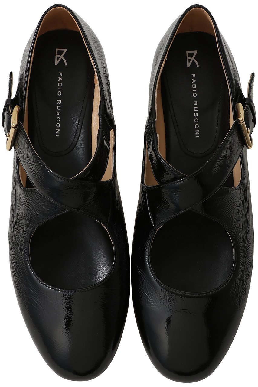 【ファビオ ルスコーニ/FABIO RUSCONI】のパテントクロスストラップシューズ インテリア・キッズ・メンズ・レディースファッション・服の通販 founy(ファニー) 　ファッション　Fashion　レディースファッション　Fashion for Women　シューズ　Shoes, Footwear　パーティ　Party, Party Style　フラット　Flat, Flat Shoes　ブラック|ID: prp329100004894069 ipo3291000000036894357