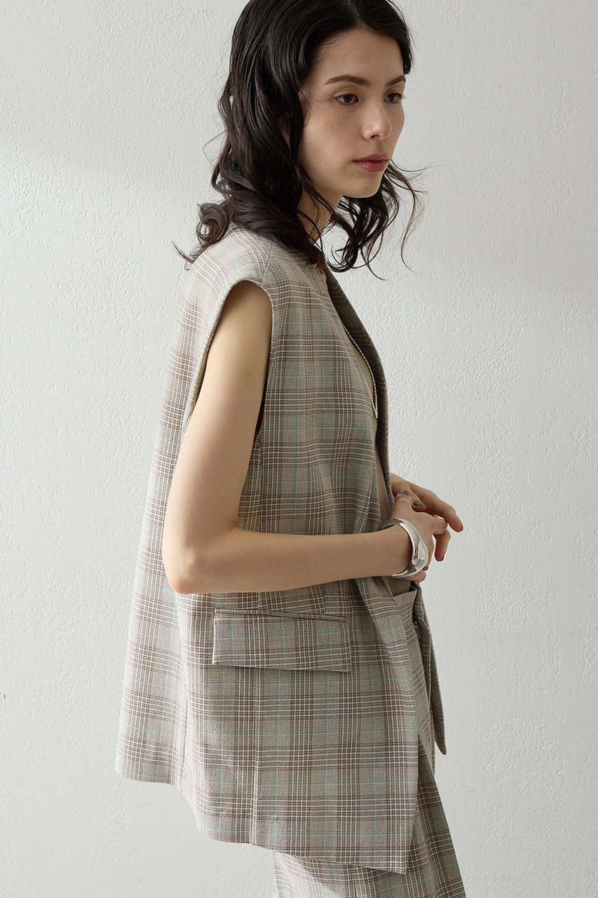 【ウィムガゼット/Whim Gazette】のコットンチェックジレ 人気、トレンドファッション・服の通販 founy(ファニー) ファッション Fashion レディースファッション Fashion for Women アウター Coat / Outerwear Collection レディースジャケット・軽アウター Jackets おすすめ Recommended / Our Picks ジャケット Jacket, Outerwear チェック Check, Plaid, Tartan ベスト Vest, Waistcoat リラックス Relax, Relaxed Fit other-5|ID: prp329100004894081 ipo3291000000036583623