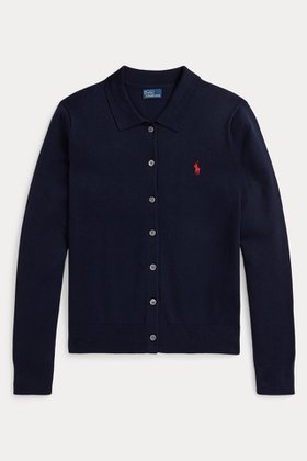 【ラルフローレン/RALPH LAUREN】 【POLO RALPH LAUREN】ポロカラー ボタンド カーディガン大人の最旬トレンドファッション＆コーディネート founy(ファウニー) ファッション Fashion レディースファッション Fashion for Women トップス・カットソー Cut & Sew Tops ニット Knit Tops & Sweaters カーディガン・羽織り Layered Style Cardigans カフス Cuff Design カーディガン Cardigan, Knitwear クラシック Classic, Timeless Style スリム Slim, Slim Fit フィット Fit, Slim Fit エレガント 上品 Elegant 再入荷 Restock / Back in Stock |ID:prp329100004894083