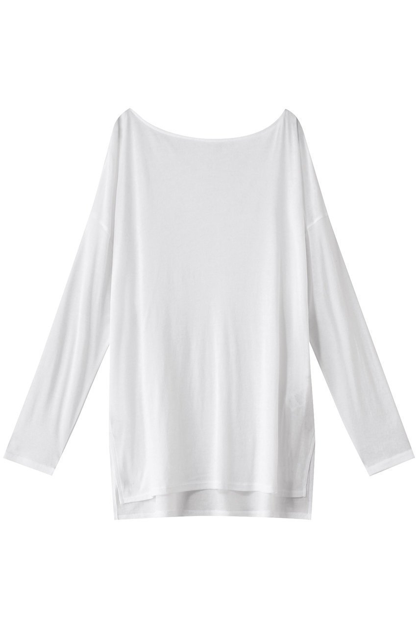 【ガリャルダガランテ/GALLARDAGALANTE】の【La nature linge】オーバーシアーロンT インテリア・キッズ・メンズ・レディースファッション・服の通販 founy(ファニー) ファッション Fashion レディースファッション Fashion for Women トップス・カットソー Cut & Sew Tops シャツ・ブラウス・オフィスカジュアル Elegant Blouses & Button-Ups ロングTシャツ・Tシャツ Longline T-Shirts & Tees カットソー・ベーシックTシャツ Cut-and-Sewn Tops / Stretch Tees & Basics シアー Sheer, See-Through スリット Slit, Slit Detail スリーブ Sleeve, Long Sleeve / Short Sleeve バランス Balance, Style Balance ロング Long, Long-Length ホワイト|ID: prp329100004894086 ipo3291000000036583771