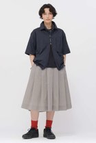 【マーガレットハウエル/MARGARET HOWELL】のFINE STRIPE COTTON SILK SKIRT ブラック|ID: prp329100004894092 ipo3291000000036583850