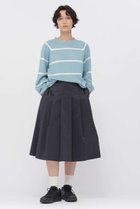 【マーガレットハウエル/MARGARET HOWELL】のFINE STRIPE COTTON SILK SKIRT グレー|ID: prp329100004894092 ipo3291000000036583851
