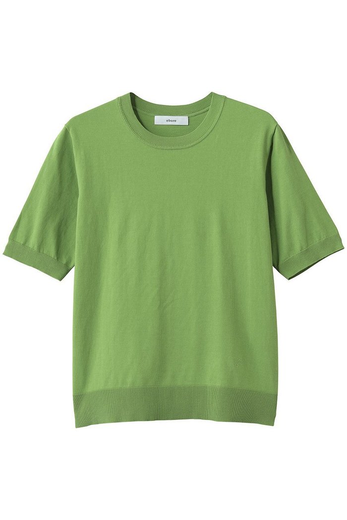 【エブール/ebure】のハイクラスコンパクトコットン 半袖ニットトップス インテリア・キッズ・メンズ・レディースファッション・服の通販 founy(ファニー) https://founy.com/ ファッション Fashion レディースファッション Fashion for Women トップス・カットソー Cut & Sew Tops ニット Knit Tops & Sweaters カジュアルプルオーバー・ニットトップス Pullovers & Knit Tops / Casual Pullovers シンプル Simple, Minimal ジャケット Jacket, Outerwear 半袖 Short Sleeve, Half Sleeve |ID: prp329100004894099 ipo3291000000036873909