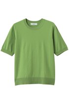 【エブール/ebure】のハイクラスコンパクトコットン 半袖ニットトップス グリーン|ID: prp329100004894099 ipo3291000000036873911