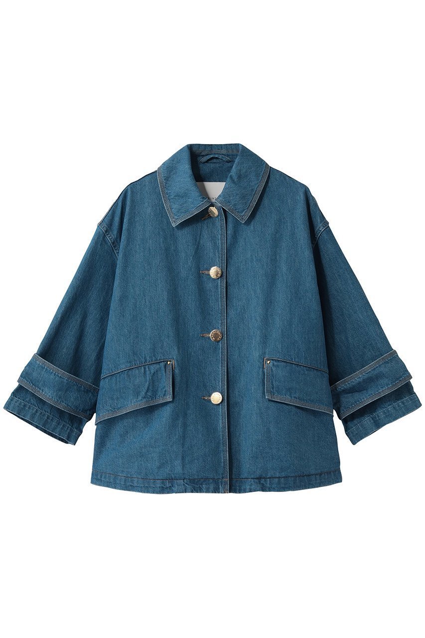 【マッキントッシュ/MACKINTOSH】のHUMBIE スリムフィットデニムジャケットメタルボタン インテリア・キッズ・メンズ・レディースファッション・服の通販 founy(ファウニー) 　ファッション　Fashion　レディースファッション　Fashion for Women　アウター　Coat / Outerwear Collection　レディースジャケット・軽アウター　Jackets　デニムジャケット / カジュアルアウター　Denim Jackets　エレガント 上品　Elegant　ジャケット　Jacket, Outerwear　スリム　Slim, Slim Fit　デニム　Denim, Jeans Material　フィット　Fit, Slim Fit　再入荷　Restock / Back in Stock　グリーンキャスト|ID: prp329100004894102 ipo3291000000036895677