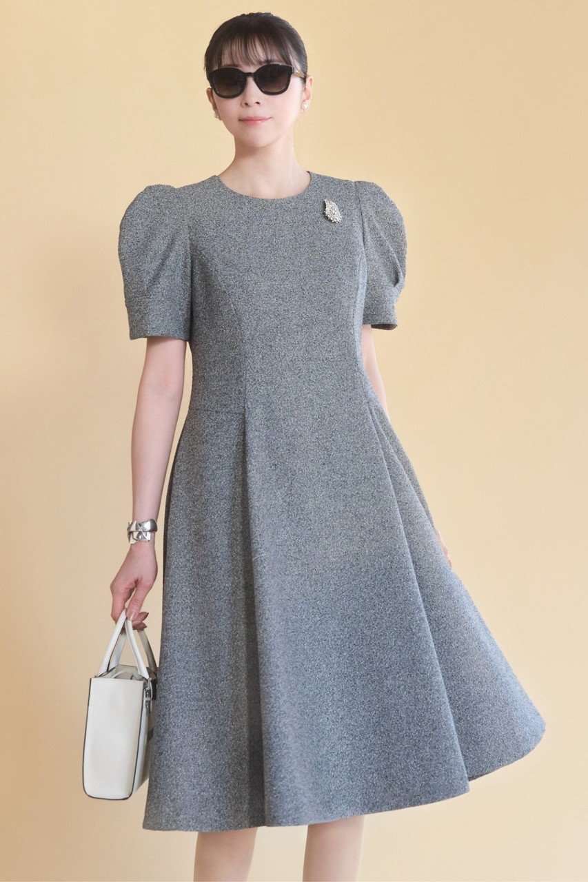 【デイジーリン/DAISY LIN】のClassic Tweed “Lady Flare Dress” 大人の最旬トレンドファッション＆コーディネート founy(ファウニー) 　ファッション　Fashion　レディースファッション　Fashion for Women　ワンピース　Dresses　フォーマル・パーティードレス・結婚式用ドレス　Elegant & Casual Dresses　チュニック　Tunic Tops & Dresses　ウォッシャブル　Machine Washable　エレガント 上品　Elegant　洗える　Machine Washable　クラシカル　Classical, Vintage-Inspired　クラシック　Classic, Timeless Style　ストレッチ　Stretch, Stretchy Fabric　チュニック　Tunic, Long Top　ツイード　Twill, Twill Weave　ネップ　Nepp, Slub Yarn　フィット　Fit, Slim Fit　フレア　Flare, Flared　other-6|ID: prp329100004894123 ipo3291000000036874250