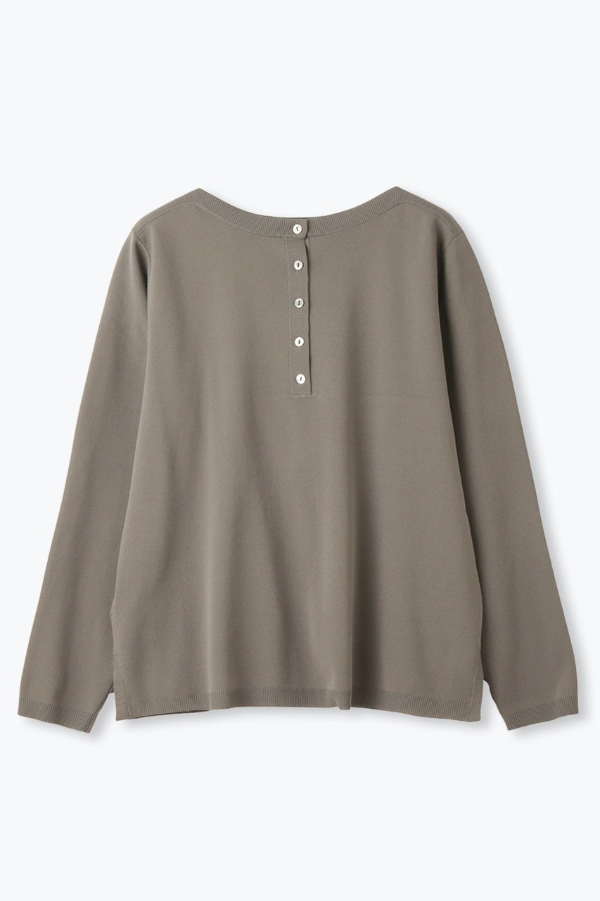 【レリル/lelill】のハイテク2WAYバスクニット インテリア・キッズ・メンズ・レディースファッション・服の通販 founy(ファウニー) 　ファッション　Fashion　レディースファッション　Fashion for Women　トップス・カットソー　Cut & Sew Tops　ニット　Knit Tops & Sweaters　カジュアルプルオーバー・ニットトップス　Pullovers & Knit Tops / Casual Pullovers　シンプル　Simple, Minimal　スリット　Slit, Slit Detail　バスク　Basque, Basque Style　春　Spring　グレー|ID: prp329100004894126 ipo3291000000036584219