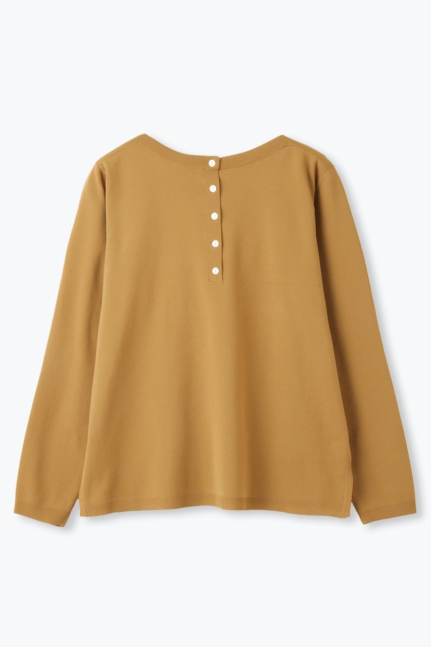 【レリル/lelill】のハイテク2WAYバスクニット インテリア・キッズ・メンズ・レディースファッション・服の通販 founy(ファウニー) 　ファッション　Fashion　レディースファッション　Fashion for Women　トップス・カットソー　Cut & Sew Tops　ニット　Knit Tops & Sweaters　カジュアルプルオーバー・ニットトップス　Pullovers & Knit Tops / Casual Pullovers　シンプル　Simple, Minimal　スリット　Slit, Slit Detail　バスク　Basque, Basque Style　春　Spring　タン/キャメル|ID: prp329100004894126 ipo3291000000036584220