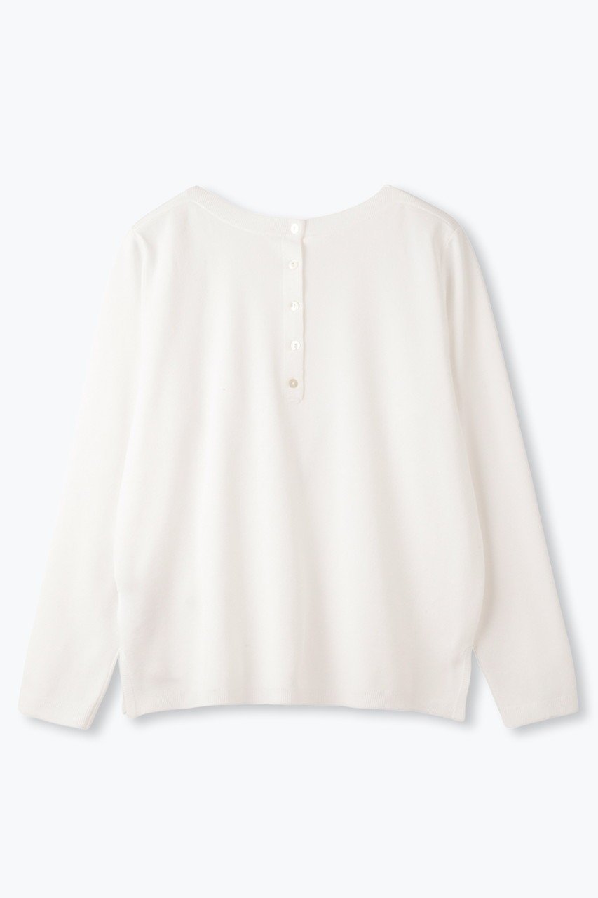 【レリル/lelill】のハイテク2WAYバスクニット インテリア・キッズ・メンズ・レディースファッション・服の通販 founy(ファウニー) 　ファッション　Fashion　レディースファッション　Fashion for Women　トップス・カットソー　Cut & Sew Tops　ニット　Knit Tops & Sweaters　カジュアルプルオーバー・ニットトップス　Pullovers & Knit Tops / Casual Pullovers　シンプル　Simple, Minimal　スリット　Slit, Slit Detail　バスク　Basque, Basque Style　春　Spring　オフホワイト|ID: prp329100004894126 ipo3291000000036584221