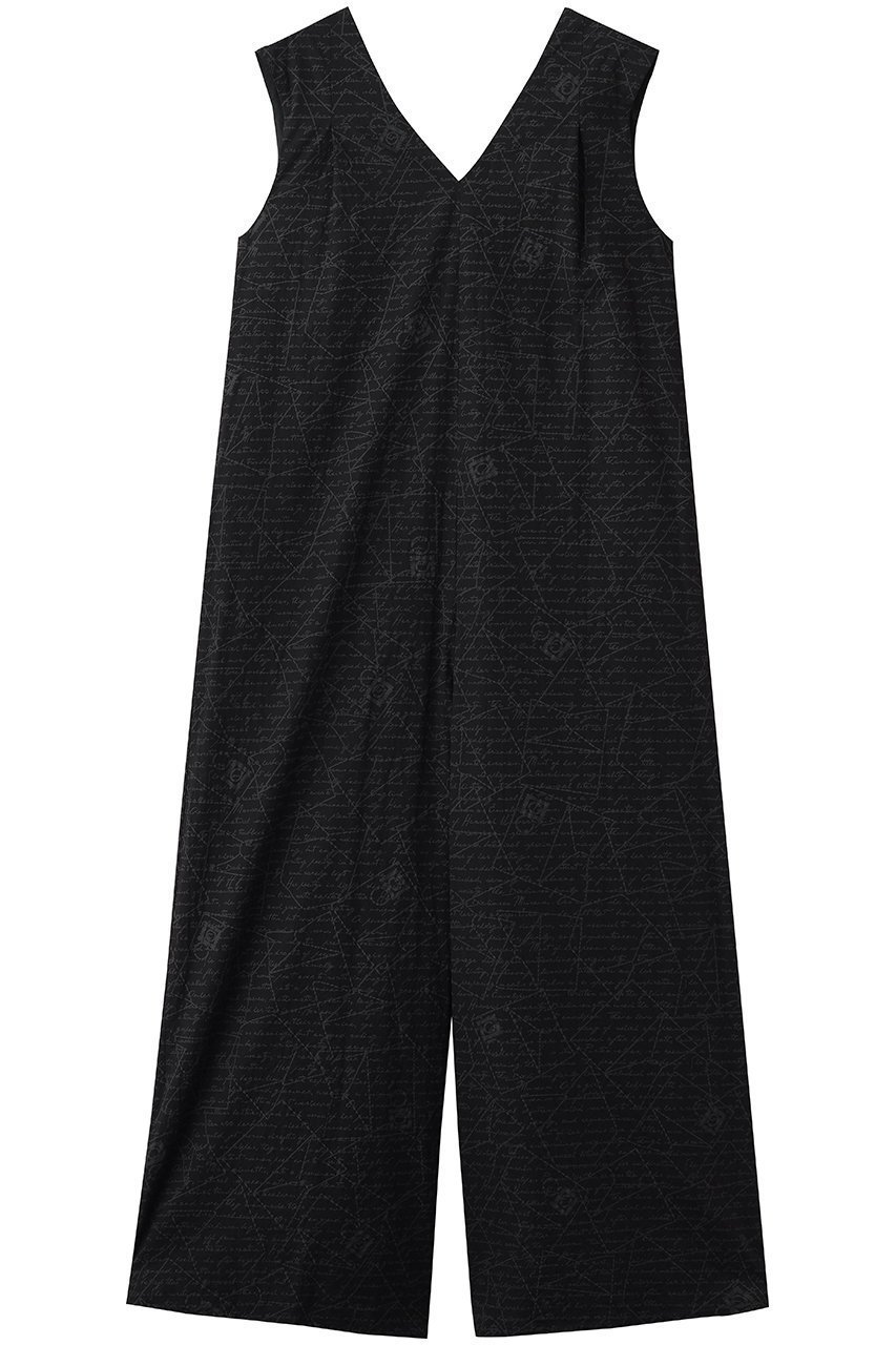 【プレインピープル/PLAIN PEOPLE】のレタープリントオールインワン インテリア・キッズ・メンズ・レディースファッション・服の通販 founy(ファウニー) 　ファッション　Fashion　レディースファッション　Fashion for Women　パンツ　Pants & Trousers　プリント　Print, Printed Pattern　モチーフ　Motif, Design Theme　再入荷　Restock / Back in Stock　ブラック|ID: prp329100004894134 ipo3291000000037358370