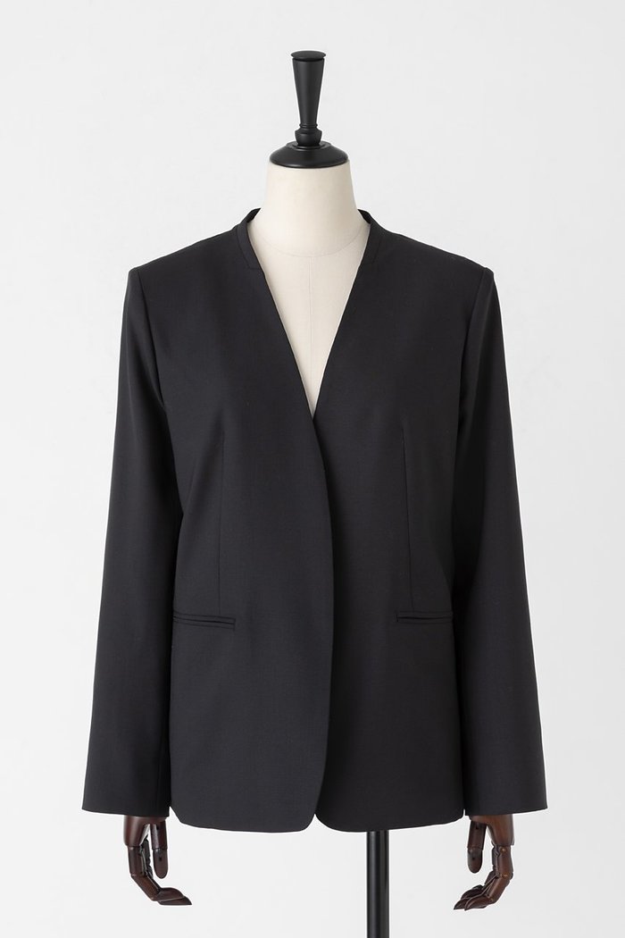 【オーヴィル/EAUVIRE】のサマーウールノーカラージャケット インテリア・キッズ・メンズ・レディースファッション・服の通販 founy(ファニー) https://founy.com/ ファッション Fashion レディースファッション Fashion for Women アウター Coat / Outerwear Collection レディースジャケット・軽アウター Jackets ノーカラージャケット / シンプル上品コーデ Collarless Jackets おすすめ Recommended / Our Picks サマー Summer, Summer Style ジャケット Jacket, Outerwear ストレッチ Stretch, Stretchy Fabric セットアップ Set-Up, Coordinated Outfit 新作・新入荷 New Arrivals / New In |ID: prp329100004894140 ipo3291000000036584325