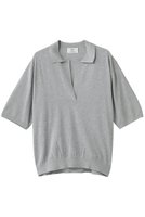 【プルミエ アロンディスモン/1er Arrondissement】のスキッパーショートスリーブニット 大人の最旬トレンドファッション＆コーディネート founy(ファウニー) ファッション Fashion レディースファッション Fashion for Women トップス・カットソー Cut & Sew Tops ニット Knit Tops & Sweaters カジュアルプルオーバー・ニットトップス Pullovers & Knit Tops / Casual Pullovers スキッパー Skipper, Open Collar デコルテ Décolleté, Neckline デニム Denim, Jeans Material エレガント 上品 Elegant |ID:prp329100004894149