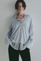 【エトレトウキョウ/ETRE TOKYO】のコットンリネンハイゲージネックニットプルオーバー ライトブルー|ID: prp329100004894176 ipo3291000000036584625