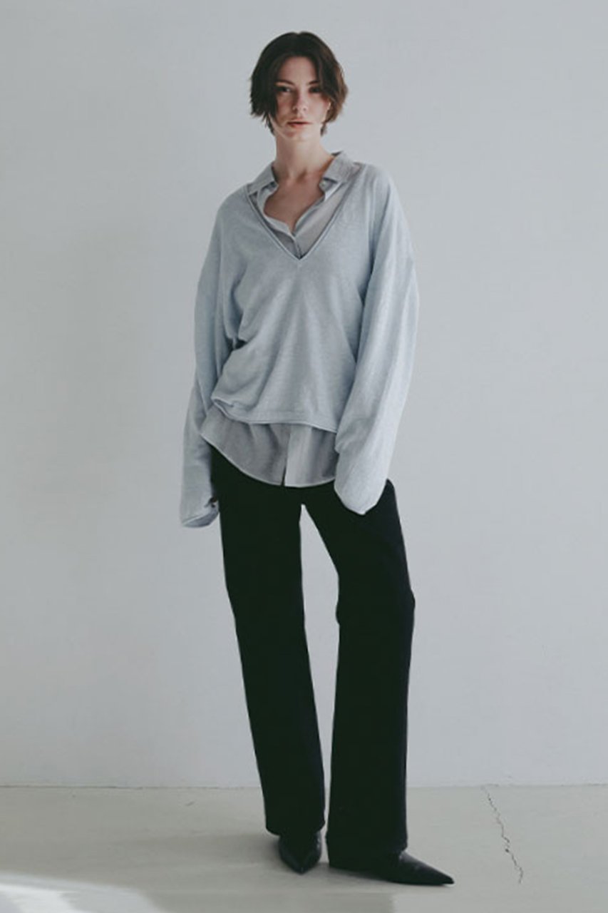 【エトレトウキョウ/ETRE TOKYO】のコットンリネンハイゲージネックニットプルオーバー 大人の最旬トレンドファッション＆コーディネート founy(ファウニー) 　ファッション　Fashion　レディースファッション　Fashion for Women　トップス・カットソー　Cut & Sew Tops　ニット　Knit Tops & Sweaters　カジュアルプルオーバー・ニットトップス　Pullovers & Knit Tops / Casual Pullovers　インナー　Innerwear　今季　This Season, Current Season　シンプル　Simple, Minimal　スリーブ　Sleeve, Long Sleeve / Short Sleeve　タンク　Tank Top, Sleeveless Top　メランジ　Melange, Mixed Yarn　リネン　Linen, Linen Fabric　リラックス　Relax, Relaxed Fit　おすすめ　Recommended / Our Picks　エレガント 上品　Elegant　other-3|ID: prp329100004894176 ipo3291000000036613213